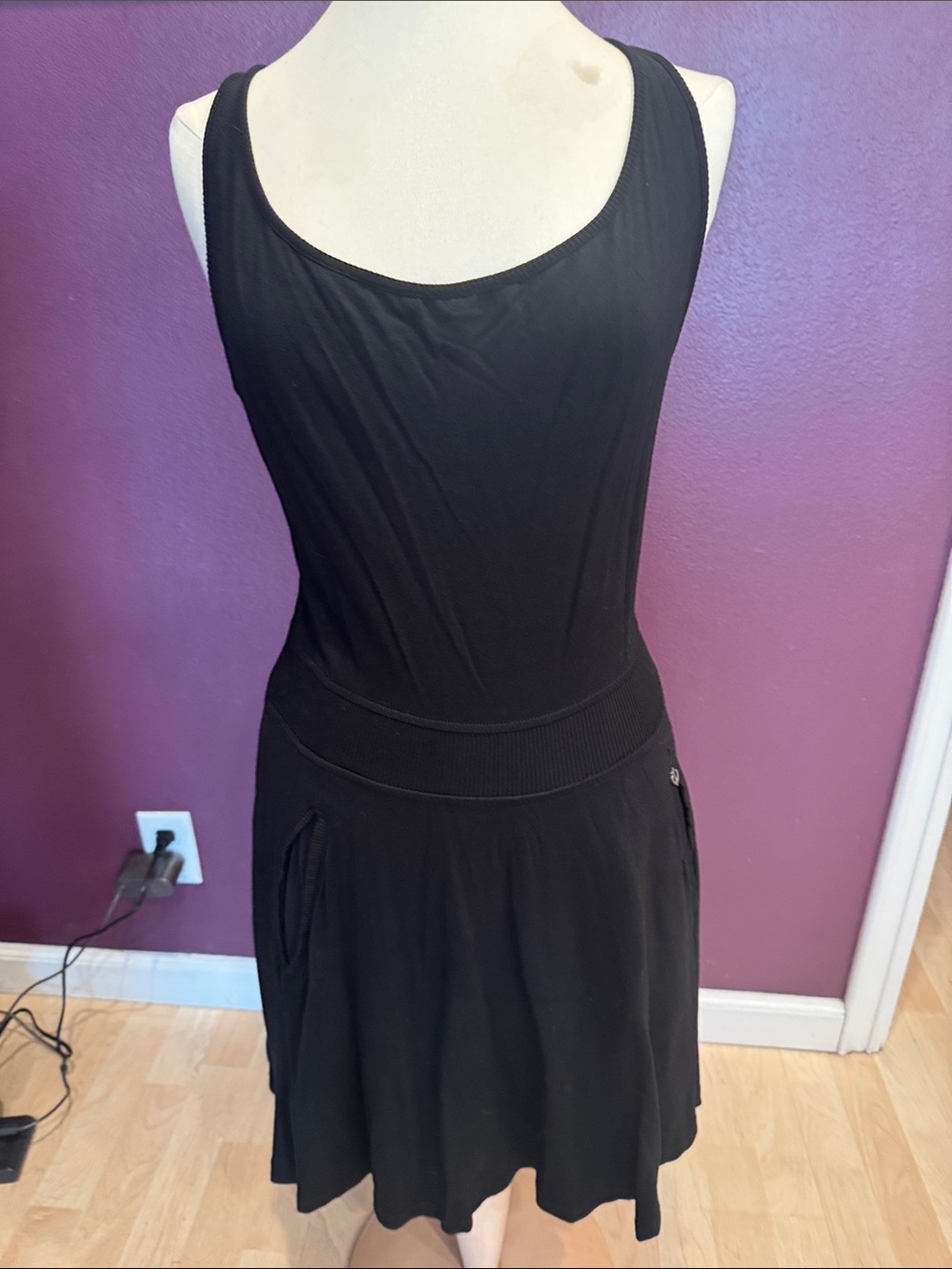 Diesel Black Scoop Neck Mini Dress